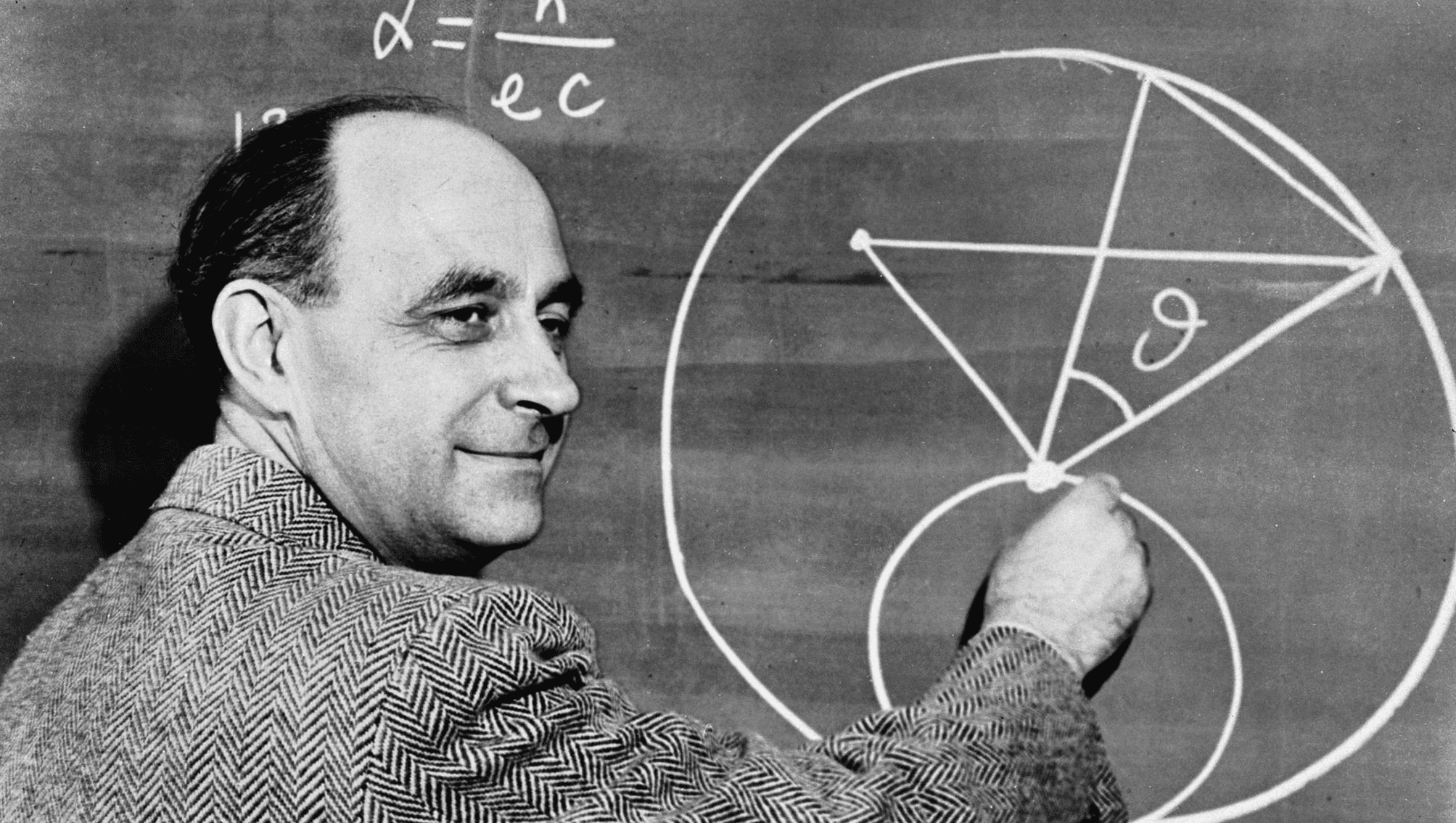 A photograph of Enrico Fermi