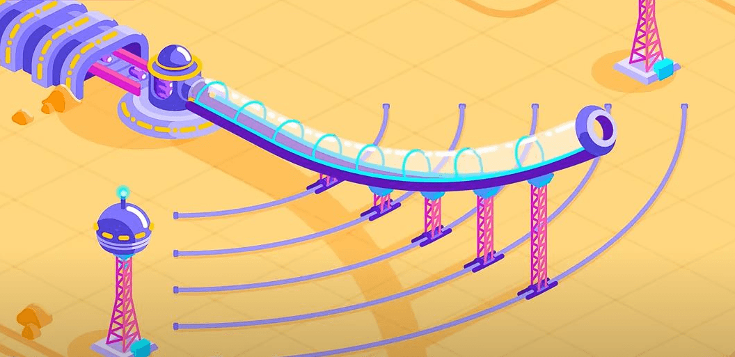 Visualization of the railgun by Kurzgesagt